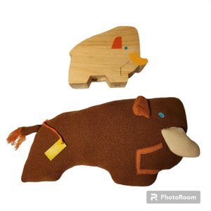 Christian Robinson Target Mammoth Bank and Figural Pillow NWT